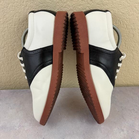 Willits Shoes Women's Size 7.5 M Saddle Black White Leather Oxfords Rockabilly - Picture 10 of 14